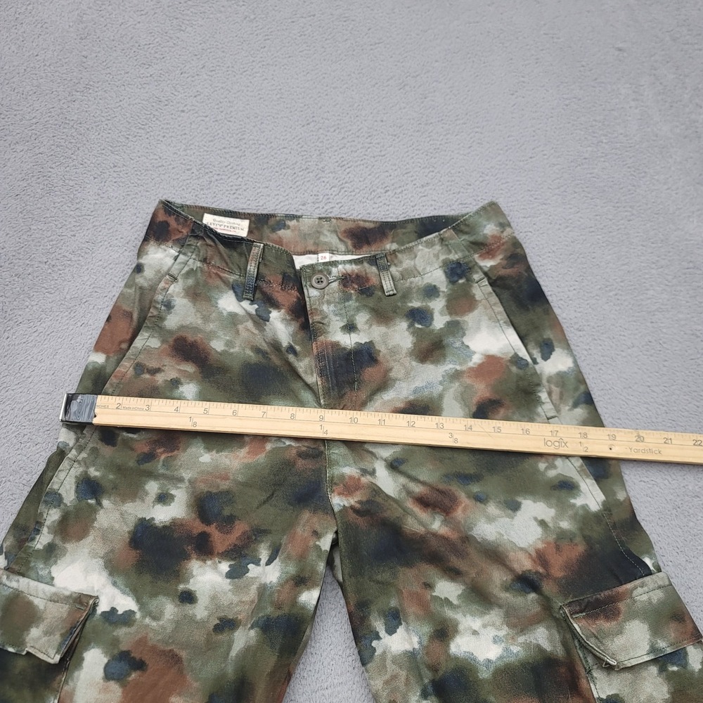 Levis Premium Pants Womens 28 Mossy Camo Baggy Cargo Relaxed 90s A60770000 - Picture 13 of 16
